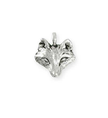 19.5x18.5mm Wolf [Green Girl Studios] - Sterling Silver Antique (1pc)