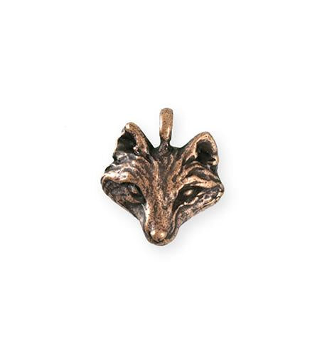 19.5x18.5mm Wolf [Green Girl Studios] - Copper Antique (1pc)