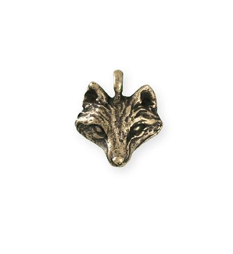 19.5x18.5mm Wolf [Green Girl Studios] - Bronze Antique (1pc)