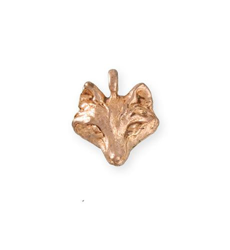 19.5x18.5mm Wolf [Green Girl Studios] - Rose Gold Antique (1pc)