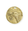 29x28.5mm Bird Hope Coin [Green Girl Studios] - 10K Gold Antique (1pc)