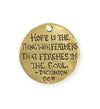 29x28.5mm Bird Hope Coin [Green Girl Studios] - 10K Gold Antique (1pc)