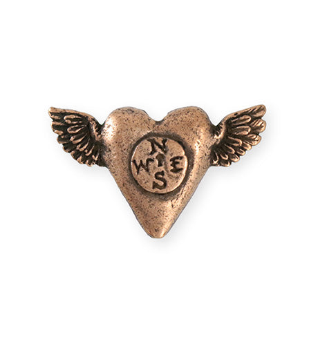 32.5x20mm Follow Heart [Green Girl Studios] - Copper Antique (1pc)