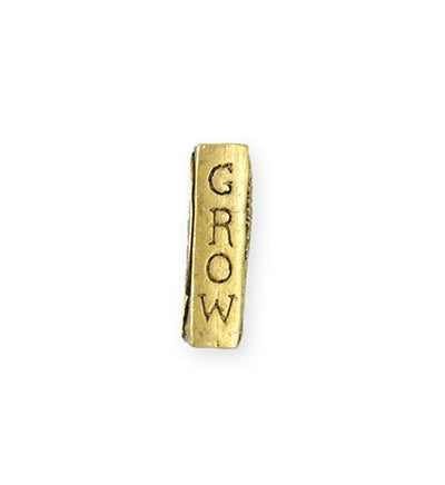 22x12mm Grow Strong [Green Girl Studios] - 10K Gold Antique (1pc)