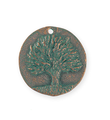 29.5x28.5mm Knowledge Tree [Green Girl Studios] - Copper Verdigris (1pc)