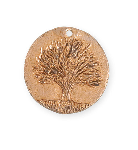 29.5x28.5mm Knowledge Tree [Green Girl Studios] - Rose Gold Antique (1pc)