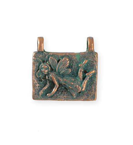 22.5x22mm Pixie [Green Girl Studios] - Copper Verdigris (1pc)