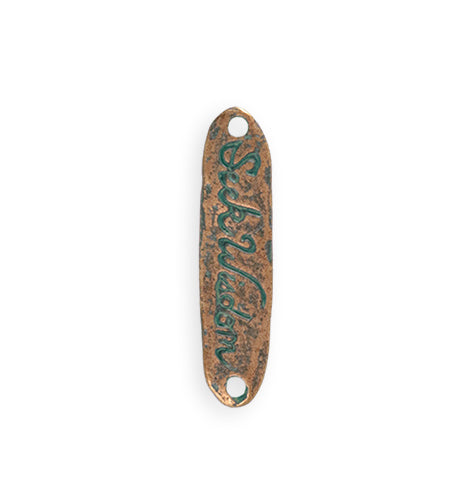 31.5x8mm Seek Wisdom [Green Girl Studios] - Copper Verdigris (1pc)