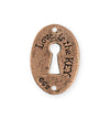 30.5x21.5mm Keyhole Coin [Green Girl Studios] - Copper Antique (1pc)