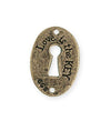 30.5x21.5mm Keyhole Coin [Green Girl Studios] - Bronze Antique (1pc)