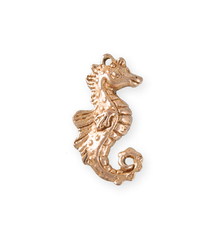 27x13.5mm Seahorse [Green Girl Studios] - Rose Gold Antique (1pc)