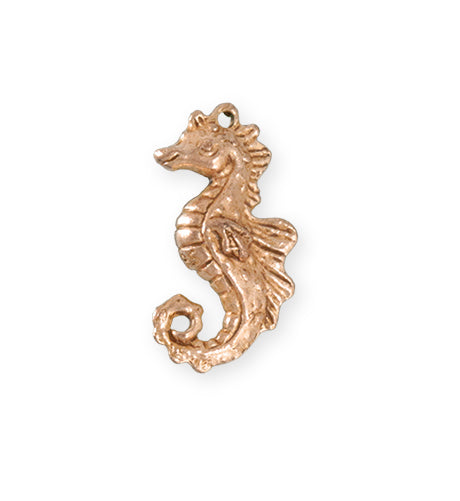 27x13.5mm Seahorse [Green Girl Studios] - Rose Gold Antique (1pc)