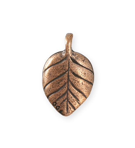 29x18.5mm Fairy Leaf [Green Girl Studios] - Copper Antique (1pc)