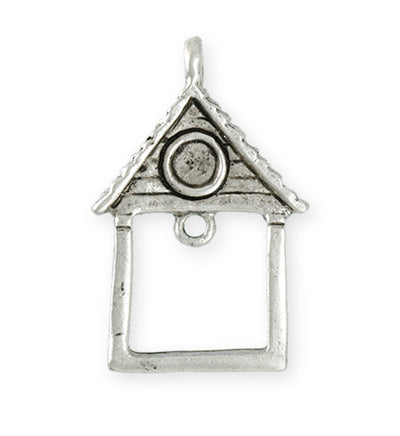 39X25.5mm Home Sweet Home [Green Girl Studios] - Sterling Silver Antique (1pc)