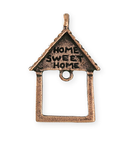 39X25.5mm Home Sweet Home [Green Girl Studios] - Copper Verdigris (1pc)