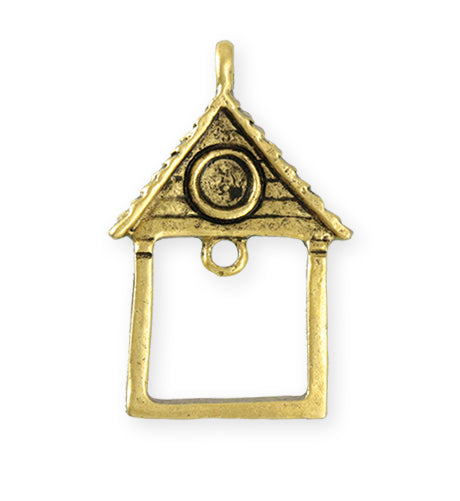 39X25.5mm Home Sweet Home [Green Girl Studios] - 10K Gold Antique (1pc)