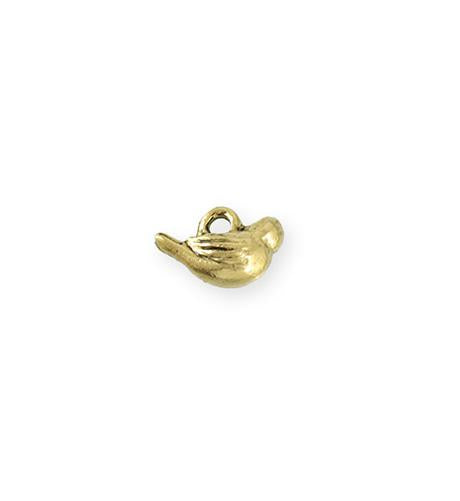 14x8mm Bird [Green Girl Studios] - 10K Gold Antique (1pc)