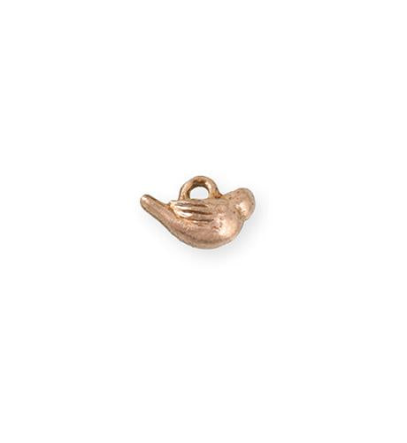 14x8mm Bird [Green Girl Studios] - Rose Gold Antique (1pc)