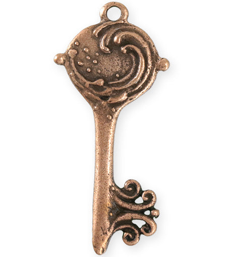 52x23mm Mermaid Key [Green Girl Studios] - Copper Antique (1pc)