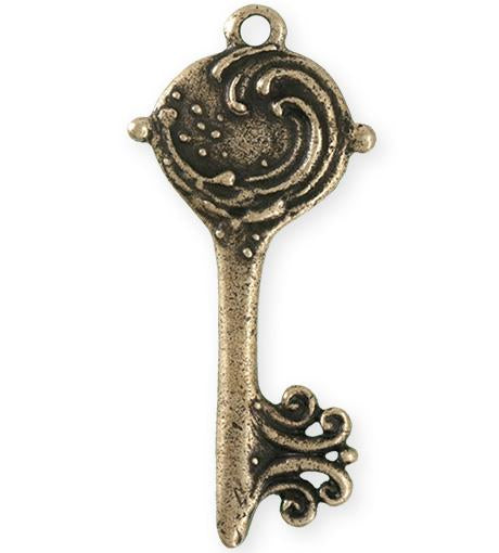 52x23mm Mermaid Key [Green Girl Studios] - Bronze Antique (1pc)