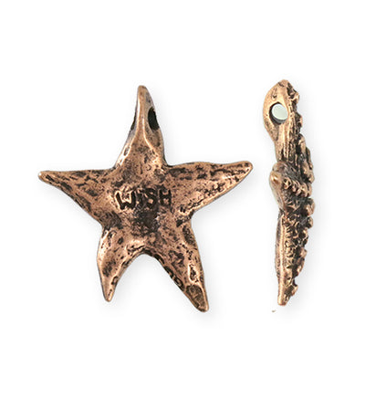28.5x27.5mm Starfish Wish [Green Girl Studios] - Copper Antique (1pc)