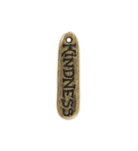 34x10mm, Kindness [Green Girl Studios] - Brass Antique (1pc)