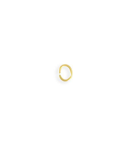 6x5mm Smooth Oval Jump Ring - 10K Gold Plated (208 pcs)
