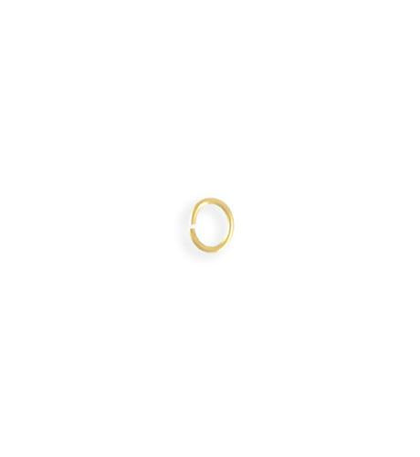 6x5mm Smooth Oval Jump Ring - 14K Gold Antique Plated (208 pcs)