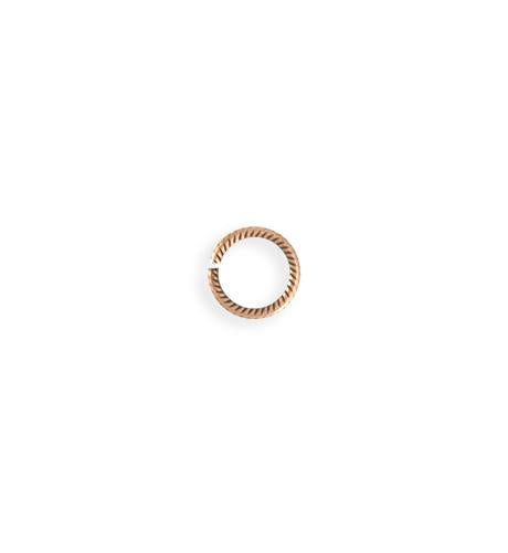 9mm Rib Cable Jump Ring - Copper Antique Plated (92 pcs)
