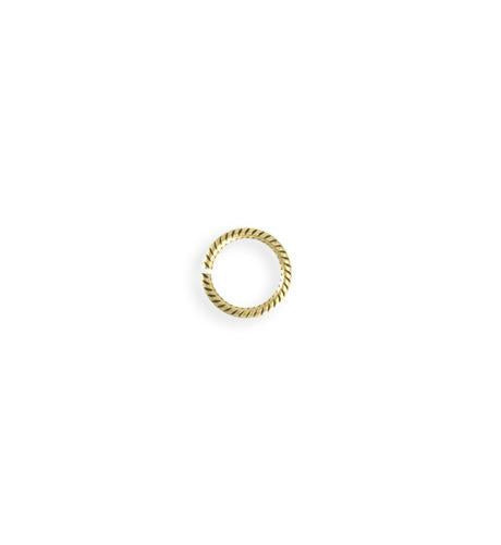9mm Rib Cable Jump Ring - 14K Gold Antique Plated (92 pcs)