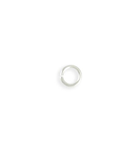 8mm Smooth Jump Ring - Sterling Silver Plated (208 pcs)