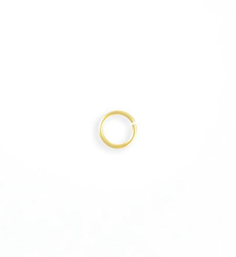 8mm Smooth Jump Ring - 10K Gold Plated (208 pcs)