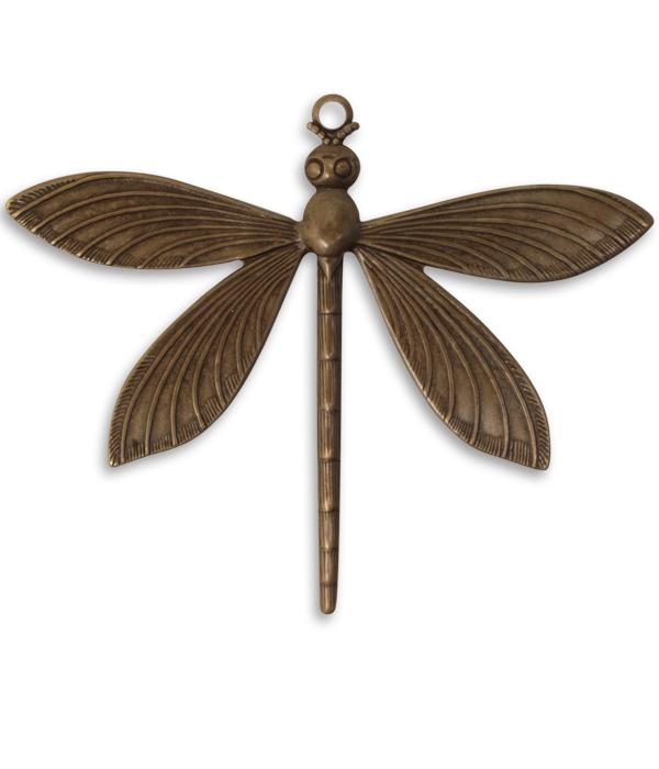 51x63mm Dragonfly - Natural Brass (10 pcs)