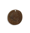 19.5mm Roman Laurel Coin 22ga - Natural Brass (36 pcs)