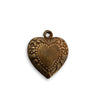 18x16mm Cherished Heart - Natural Brass (12pcs)