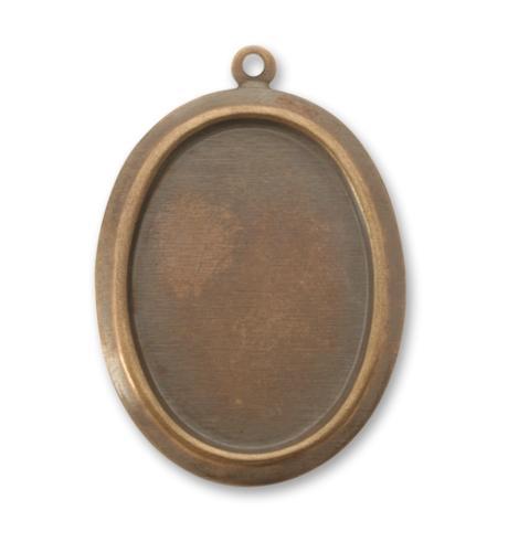 30x24mm Oval Bezel - Natural Brass (20 pcs)