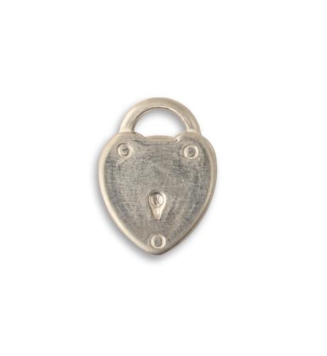 19x14mm Locked Heart - Solid Pewter (20 pcs)