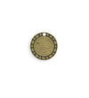 15mm Diamond Circle Blank - Brass Antique Plated (8 pcs)