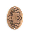 36x26mm  Scrolled Border Oval Blank - Copper Antique Plated (4 pcs)