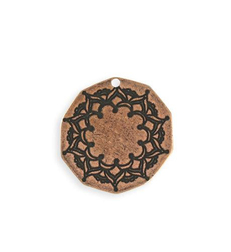 24mm Mandala Frame Blank - Copper Antique Plated (4 pcs)