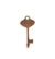27x13mm Simple Key Blank - Copper Antique Plated (8 pcs)