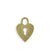 24x17mm Heart Lock Blank - Brass Antique Plated (6 pcs)