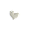 17x15mm Asymmetrical Heart Blank - Sterling Silver Antique Plated (8 pcs)