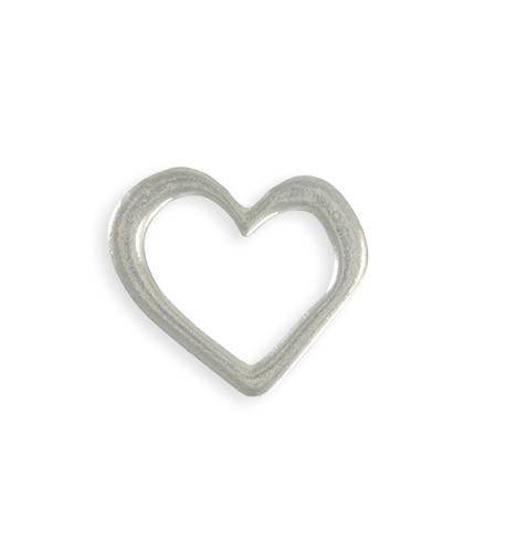 22x23mm Asymmetrical Heart Ring Blank (6 pcs)