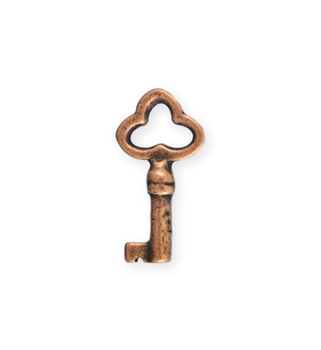 27x15mm, Secret Key - Copper Antique Plated (3pcs)