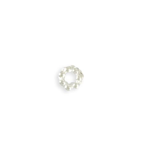 8mm Dotted Spacer - Sterling Silver Plated (25 pcs)