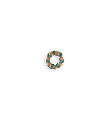 8mm Dotted Spacer - Copper Verdigris Plated (25 pcs)