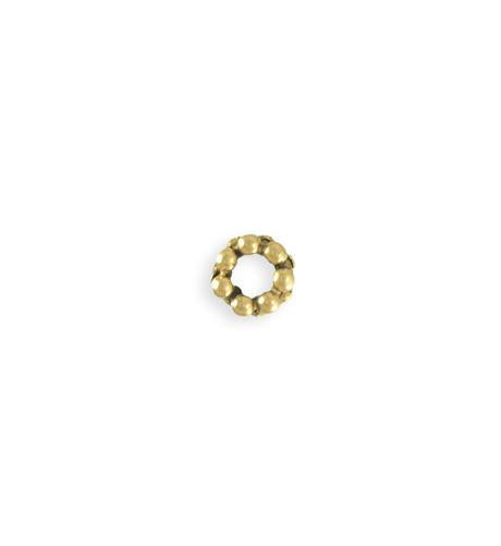 8mm Dotted Spacer - Brass Antique Plated (25 pcs)