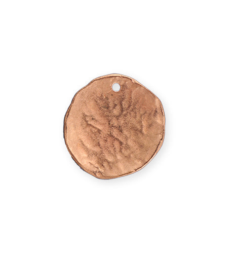 22mm Organic Circle - Copper Plated (5 pcs)