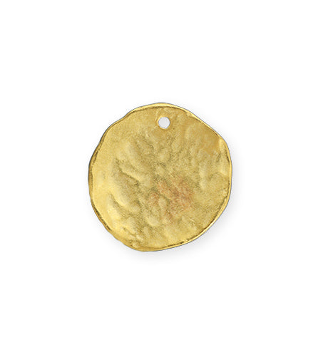 22mm Organic Circle - 10K Gold Plated (5 pcs)